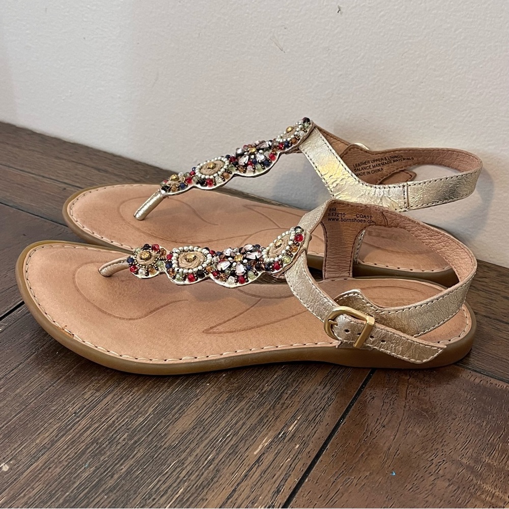 Born Gold Sandals Womens size 8 - Picture 2 of 7